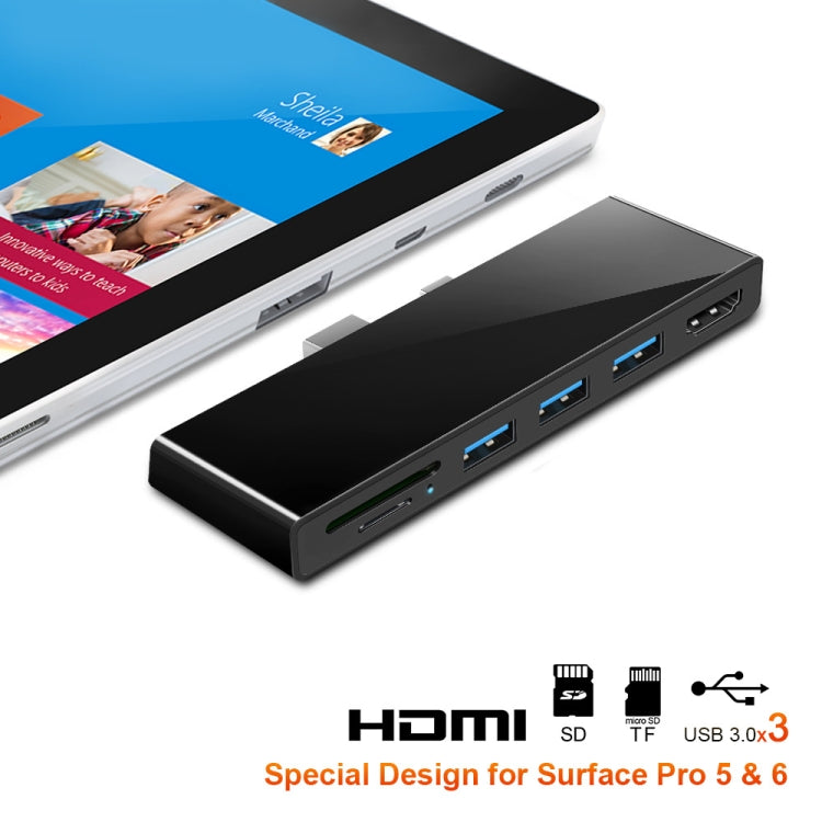 ROCKETEK SK-S5H 3 x USB 3.0 + HDMI + SD / TF Kartenleser HUB 4K HDMI Adapter, SK-S5H