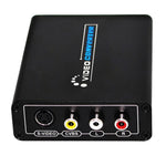 HDMI zu Composite / AV S-Video Konverter RCA CVBS/L/R Video Konverter Adapter, EU-Stecker, HDMI zu AV + S-Video