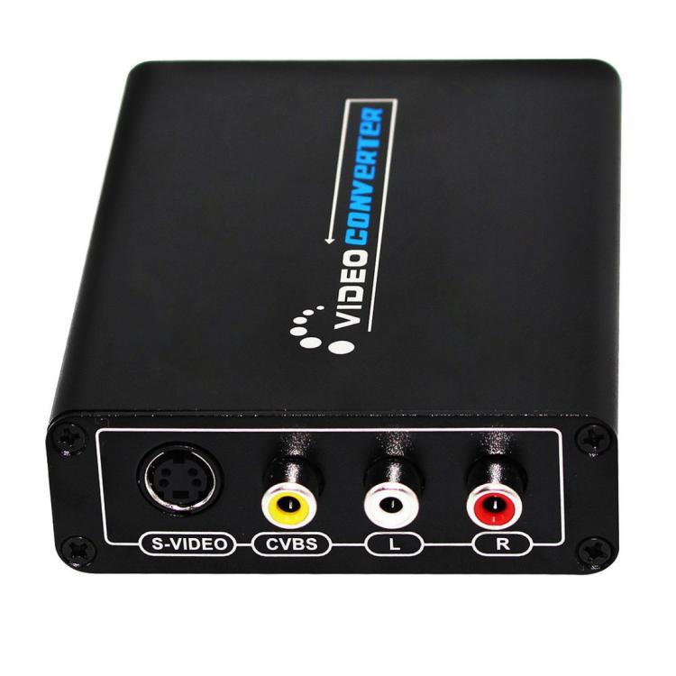 HDMI zu Composite / AV S-Video Konverter RCA CVBS/L/R Video Konverter Adapter, EU-Stecker, HDMI zu AV + S-Video