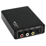 HDMI zu Composite / AV S-Video Konverter RCA CVBS/L/R Video Konverter Adapter, EU-Stecker, HDMI zu AV + S-Video