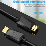 ROCKETEK HDMI01Y-2 HDMI 2.0 4K 30Hz 3D HD vergoldeter Stecker HDMI Kabel für alle HDMI Geräte, Länge: 2m