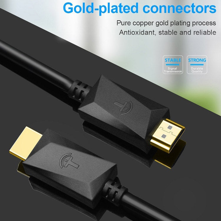 ROCKETEK HDMI01Y-2 HDMI 2.0 4K 30Hz 3D HD vergoldeter Stecker HDMI Kabel für alle HDMI Geräte, Länge: 2m