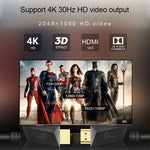 ROCKETEK HDMI01Y-2 HDMI 2.0 4K 30Hz 3D HD vergoldeter Stecker HDMI Kabel für alle HDMI Geräte, Länge: 2m