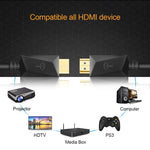 ROCKETEK HDMI01Y-2 HDMI 2.0 4K 30Hz 3D HD vergoldeter Stecker HDMI Kabel für alle HDMI Geräte, Länge: 2m