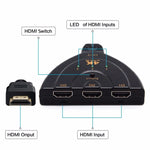 3 in 1 HDMI Eingang 4K x 2K HDTV Pigtail Umschalter Adapter HDMI Splitter, 1 zu 3