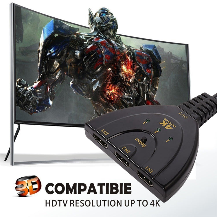 3 in 1 HDMI Eingang 4K x 2K HDTV Pigtail Umschalter Adapter HDMI Splitter, 1 zu 3
