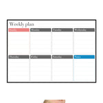 Magnetischer Wochenplan Kühlschrankmagnet PET Magnetische weiche Whiteboard, Größe: 29,7 cm x 42 cm, Wochenplan