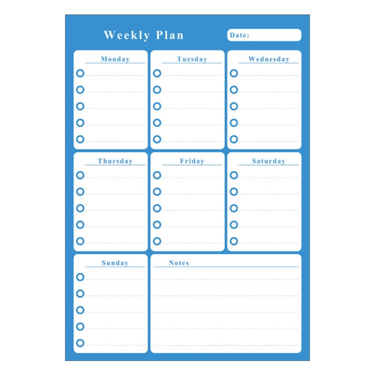 Magnetischer Wochenplan Kühlschrankmagnet PET Magnetische weiche Whiteboard, Größe: 29,7 cm x 42 cm, Wochenplan
