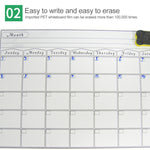 Magnetischer Wochenplan Kühlschrankmagnet PET Magnetische weiche Whiteboard, Größe: 29,7 cm x 42 cm, Wochenplan