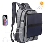 HAWEEL 14W faltbarer abnehmbarer Solarstrom Outdoor tragbarer Canvas Doppel-Schulter Laptop-Rucksack, USB Ausgang: 5V 2.1A Max
