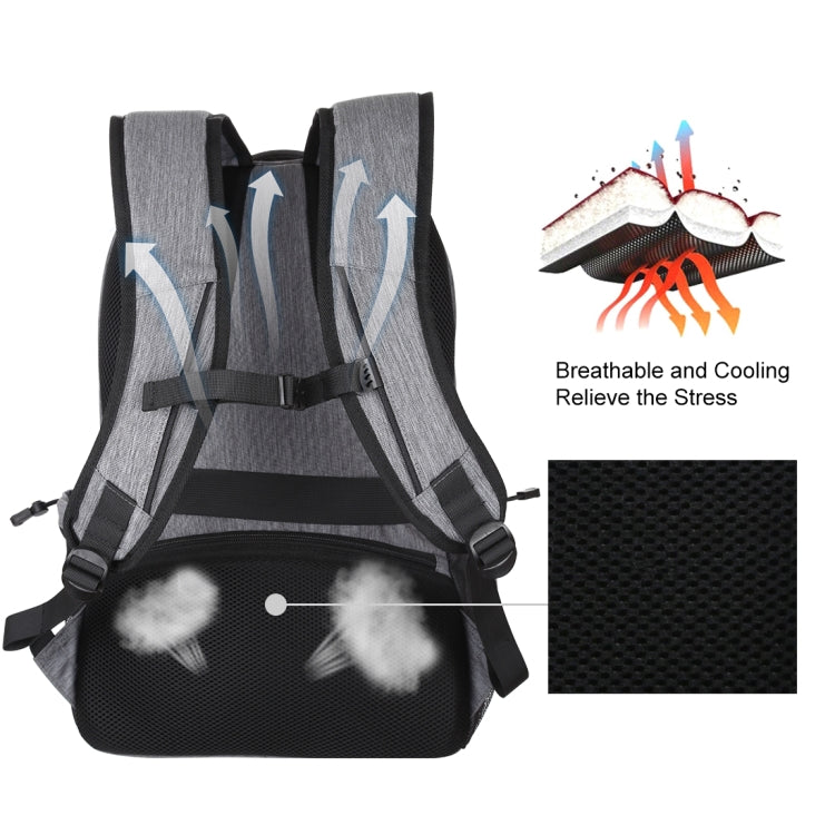 HAWEEL 14W faltbarer abnehmbarer Solarstrom Outdoor tragbarer Canvas Doppel-Schulter Laptop-Rucksack, USB Ausgang: 5V 2.1A Max