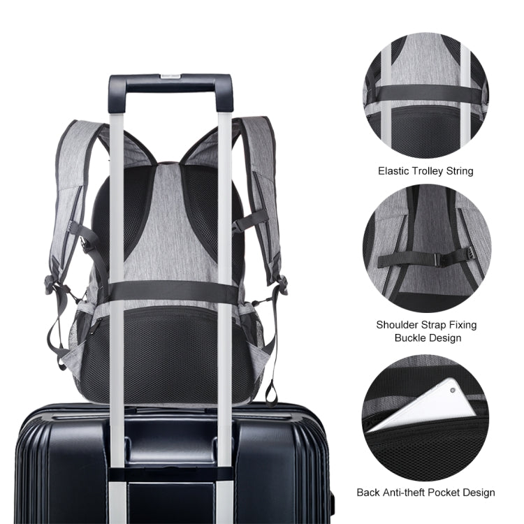 HAWEEL 14W faltbarer abnehmbarer Solarstrom Outdoor tragbarer Canvas Doppel-Schulter Laptop-Rucksack, USB Ausgang: 5V 2.1A Max