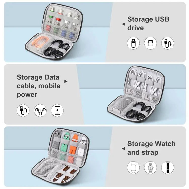 HAWEEL Aufbewahrungsbox für Uhrenarmbänder, Kopfhörer, USB-Stick und digitale Kabel, Größe: S