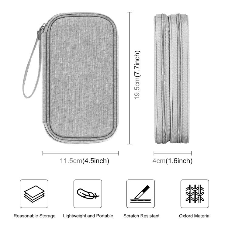 HAWEEL Elektronischer Organizer mit doppeltem Lagen Staubbeutel für Kabel, Ladegerät, Powerbank, Telefone, Kopfhörer, Organizer mit doppeltem Lagen