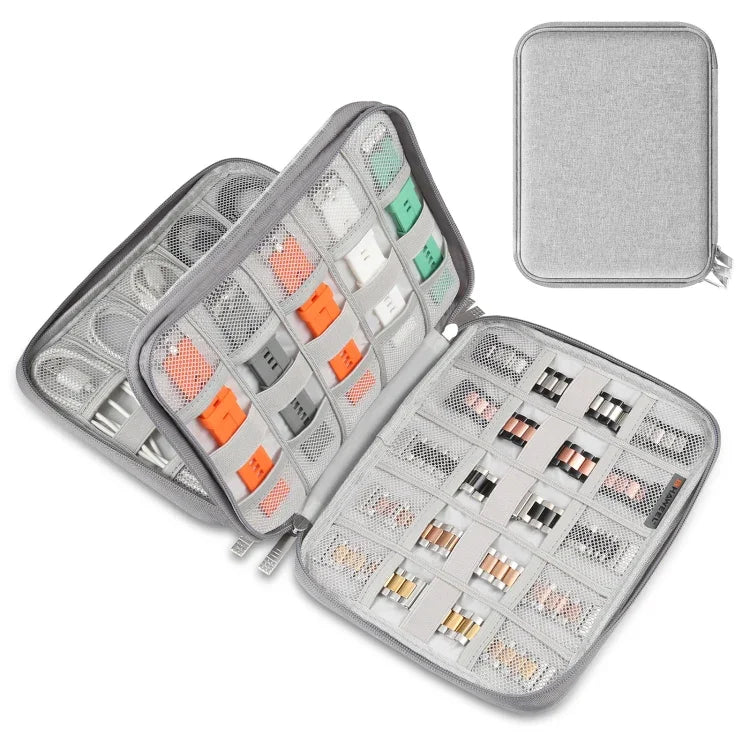 HAWEEL Aufbewahrungsbox für Uhrenarmbänder, Kopfhörer, USB-Stick und digitale Kabel, Größe: L