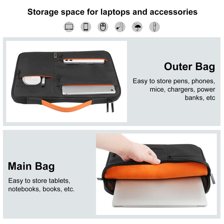 HAWEEL 13,0 Zoll Hülle mit Reißverschluss Aktentasche Laptop-Tasche für Macbook, Samsung, Lenovo Thinkpad, Sony, DELL Alienware, CHUWI, ASUS, HP, 13 bis 13,5 Zoll Laptops, 13,0-13,5 Zoll