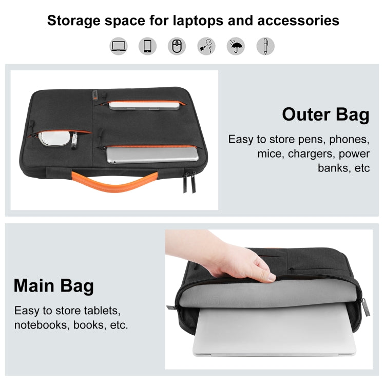 HAWEEL 13,0 Zoll Hülle mit Reißverschluss Aktentasche Laptop-Tasche für Macbook, Samsung, Lenovo Thinkpad, Sony, DELL Alienware, CHUWI, ASUS, HP, 13 bis 13,5 Zoll Laptops, 13,0-13,5 Zoll