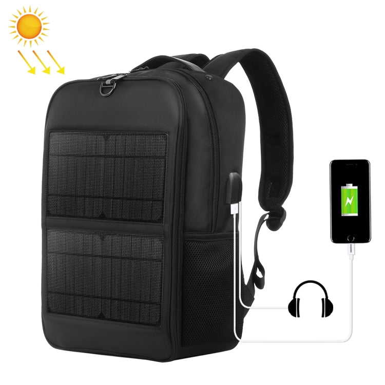 HAWEEL 14W Solar-Rucksack Laptop-Tasche mit Griff und 5V / 2,1A maximalem USB-Ladeanschluss, 14W Rucksack 2