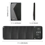 HAWEEL 28W faltbares Solarpanel-Ladegerät mit 5V 3A Max Dual-USB-Anschlüssen, 28W Panel(B)