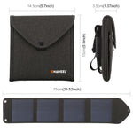 HAWEEL 14W 5V 2.4A Tragbares, faltbares Solarladegerät, aufladbare Outdoor-Reisetasche mit 4 Solarmodulen & USB-Anschluss, Größe: S, 14W