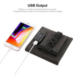 HAWEEL 14W 5V 2.4A Tragbares, faltbares Solarladegerät, aufladbare Outdoor-Reisetasche mit 4 Solarmodulen & USB-Anschluss, Größe: S, 14W