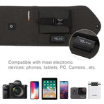 HAWEEL 14W 5V 2.4A Tragbares, faltbares Solarladegerät, aufladbare Outdoor-Reisetasche mit 4 Solarmodulen & USB-Anschluss, Größe: S, 14W