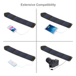 HAWEEL 14W 5V 2.4A Tragbares, faltbares Solarladegerät, aufladbare Outdoor-Reisetasche mit 4 Solarmodulen & USB-Anschluss, Größe: S, 14W