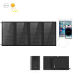 HAWEEL 24W 4-Panels faltbares Solarpanel-Ladegerät mit 5V / 3,1A maximal, Dual-USB-Anschlüssen, unterstützt QC3.0 und AFC, 24W 4 Panels