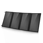 HAWEEL 24W 4-Panels faltbares Solarpanel-Ladegerät mit 5V / 3,1A maximal, Dual-USB-Anschlüssen, unterstützt QC3.0 und AFC, 24W 4 Panels