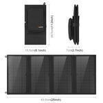 HAWEEL 24W 4-Panels faltbares Solarpanel-Ladegerät mit 5V / 3,1A maximal, Dual-USB-Anschlüssen, unterstützt QC3.0 und AFC, 24W 4 Panels
