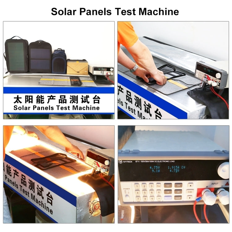 HAWEEL 28W faltbares Solar-Ladegerät für Regenschirm-Top mit 5V 3A maximal, Dual-USB-Anschlüssen, unterstützt QC3.0 / FCP / SCP / AFC / SFCP Protokoll