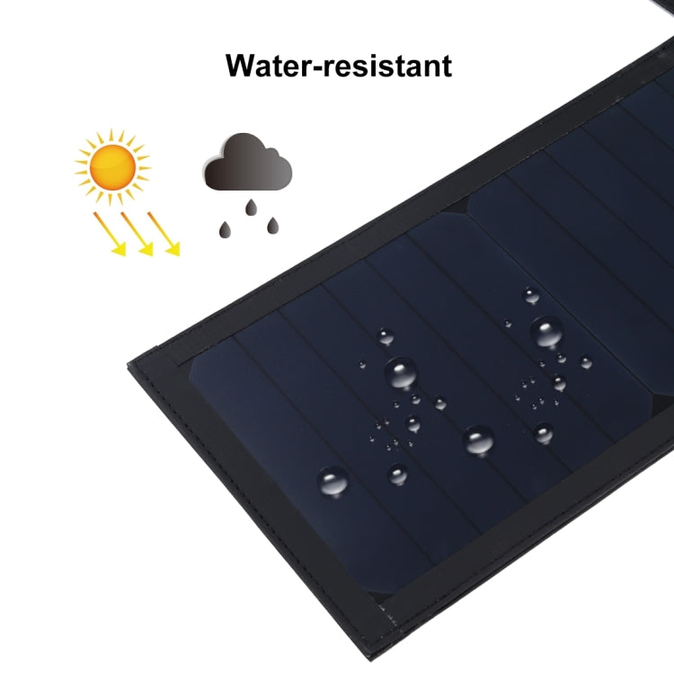 HAWEEL 28W faltbares Solar-Ladegerät für Regenschirm-Top mit 5V 3A maximal, Dual-USB-Anschlüssen, unterstützt QC3.0 / FCP / SCP / AFC / SFCP Protokoll