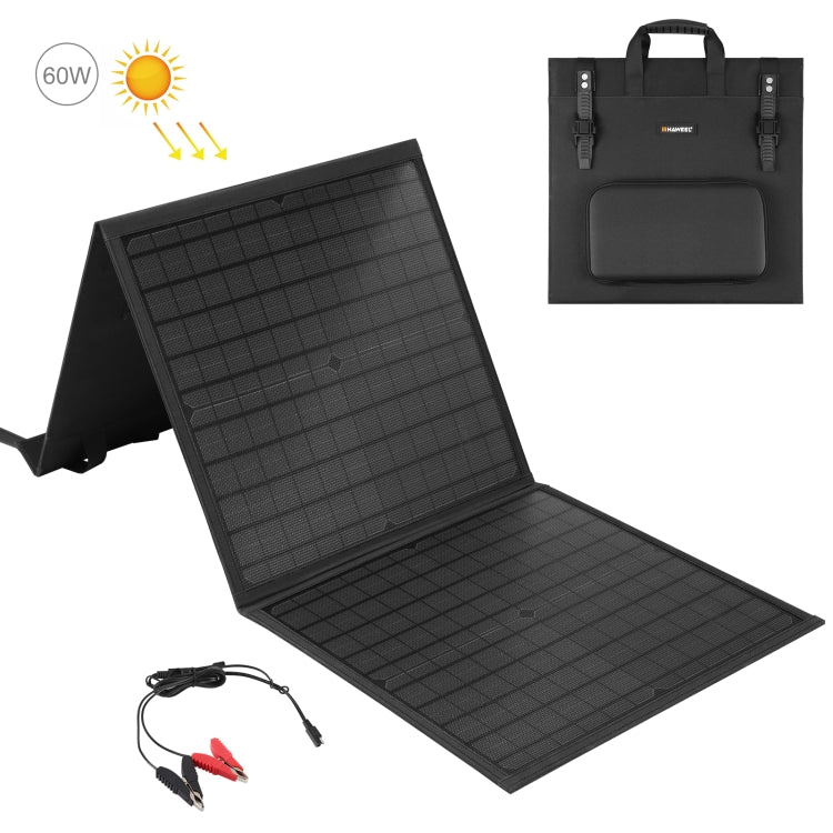 HAWEEL 60W faltbares Solarpanel-Ladegerät Reisetasche, 60W