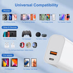 HAWEEL 20W Dual-Port Schnellladeadapter, US-Stecker, Dual-Port Ladegerät US-Stecker