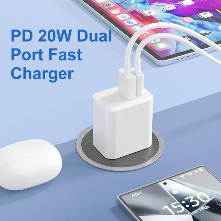 HAWEEL 20W Dual-Port Schnellladeadapter, US-Stecker, Dual-Port Ladegerät US-Stecker