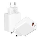 HAWEEL 20W Dual-Port-Schnellladegerät-Adapter, EU-Stecker, Dual-Port-Ladegerät EU-Stecker