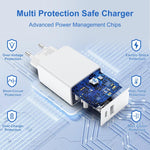 HAWEEL 20W Dual-Port-Schnellladegerät-Adapter, EU-Stecker, Dual-Port-Ladegerät EU-Stecker