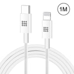 HAWEEL 25W 3A USB-C / Typ-C zu 8 Pin PD Schnellladekabel für iPhone, iPad, Kabellänge: 1m, Typ-C zu 8 Pin 1m