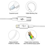 HAWEEL 25W 3A USB-C / Typ-C zu 8 Pin PD Schnellladekabel für iPhone, iPad, Kabellänge: 1m, Typ-C zu 8 Pin 1m