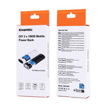 HAWEEL DIY 2x 18650 Akku (nicht enthalten) 5600mAh Powerbank-Gehäuse mit USB-Ausgang & Anzeige, DIY 2 Akkus (Schwarz), DIY 2 Akkus (Weiß)