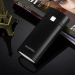 HAWEEL DIY 2x 18650 Akku (nicht enthalten) 5600mAh Powerbank-Gehäuse mit USB-Ausgang & Anzeige, DIY 2 Akkus (Schwarz), DIY 2 Akkus (Weiß)