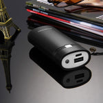 HAWEEL DIY 2x 18650 Akku (nicht enthalten) 5600mAh Powerbank-Gehäuse mit USB-Ausgang & Anzeige, DIY 2 Akkus (Schwarz), DIY 2 Akkus (Weiß)