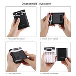 HAWEEL DIY 4 x 18650 Akku (nicht enthalten) 10000mAh Powerbank-Gehäuse mit 2 x USB-Ausgang & Display für iPhone, Galaxy, Sony, HTC, Google, Huawei, Xiaomi, Lenovo und andere Smartphones, DIY 4 x 18650 10000mAh Akku (US)