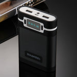 HAWEEL DIY 4 x 18650 Akku (nicht enthalten) 10000mAh Powerbank-Gehäuse mit 2 x USB-Ausgang & Display für iPhone, Galaxy, Sony, HTC, Google, Huawei, Xiaomi, Lenovo und andere Smartphones, DIY 4 x 18650 10000mAh Akku (US)