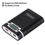HAWEEL DIY 4 x 18650 Akku (nicht enthalten) 10000mAh Powerbank-Gehäuse mit 2 x USB-Ausgang & Display für iPhone, Galaxy, Sony, HTC, Google, Huawei, Xiaomi, Lenovo und andere Smartphones, DIY 4 x 18650 10000mAh Akku (US)
