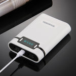 HAWEEL DIY 4 x 18650 Akku (nicht enthalten) 10000mAh Powerbank-Gehäuse mit 2 x USB-Ausgang & Display für iPhone, Galaxy, Sony, HTC, Google, Huawei, Xiaomi, Lenovo und andere Smartphones, DIY 4 x 18650 10000mAh Akku (US)
