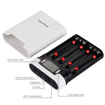 HAWEEL DIY 4 x 18650 Akku (nicht enthalten) 10000mAh Powerbank-Gehäuse mit 2 x USB-Ausgang & Display für iPhone, Galaxy, Sony, HTC, Google, Huawei, Xiaomi, Lenovo und andere Smartphones, DIY 4 x 18650 10000mAh Akku (US)
