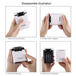 HAWEEL DIY 4 x 18650 Akku (nicht enthalten) 10000mAh Powerbank-Gehäuse mit 2 x USB-Ausgang & Display für iPhone, Galaxy, Sony, HTC, Google, Huawei, Xiaomi, Lenovo und andere Smartphones, DIY 4 x 18650 10000mAh Akku (US)