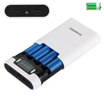 HAWEEL DIY 4 x 18650 Akku (nicht enthalten) 10000mAh Powerbank-Gehäuse mit 2 x USB-Ausgang & Display für iPhone, Galaxy, Sony, HTC, Google, Huawei, Xiaomi, Lenovo und andere Smartphones, DIY 4 x 18650 10000mAh Akku (US)