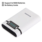 HAWEEL DIY 4 x 18650 Akku (nicht enthalten) 10000mAh Powerbank-Gehäuse mit 2 x USB-Ausgang & Display für iPhone, Galaxy, Sony, HTC, Google, Huawei, Xiaomi, Lenovo und andere Smartphones, DIY 4 x 18650 10000mAh Akku (US)